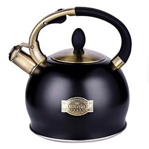 SUSTEAS Stove Top Whistling Tea Kettle-Black and gold.  Barely used.